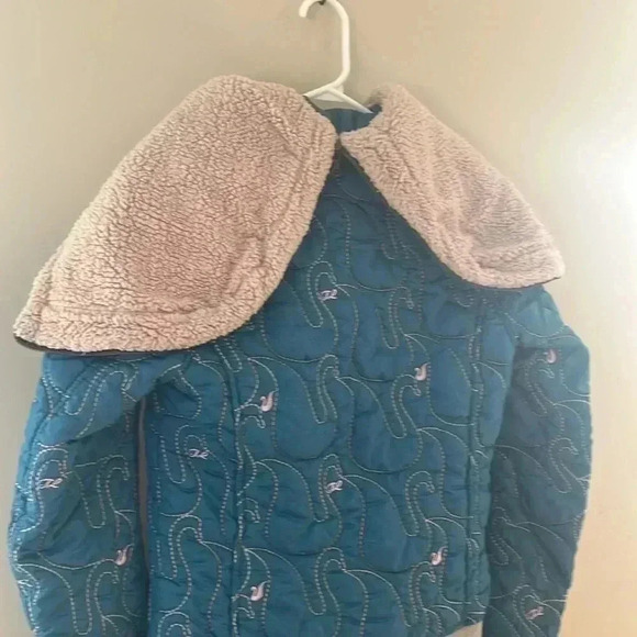 [M/US S/P]Tough Jeansmith Embroidered Blue Bomber Jacket  with Convertible Hood - Picture 7 of 8